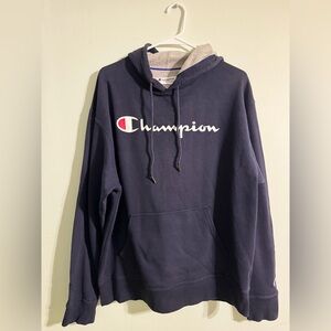 Large Champion Hoodie: Comfortable, Stylish, Signature Details.